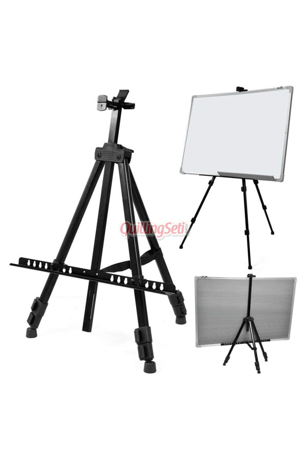 ayaklı tripod metal şövale - çantalı, ayarlanabilir resim şövalesi, 340093959, hobi boyaları, Quilling Seti