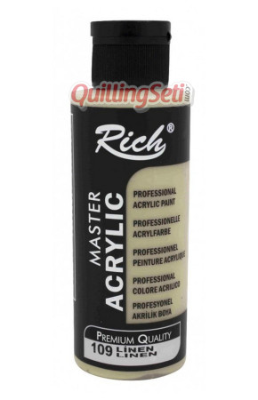 Rich Master Akrilik Boya 120 cc 109 Linen Renk Akrilik Hobi Boyası