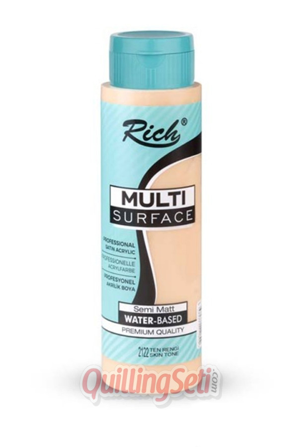 rich multi surface akrilik boya 500 cc 2122 ten renk akrilik hobi boyası, 8682374110602, rich multi surface akrilik boya 500 ml, Rich