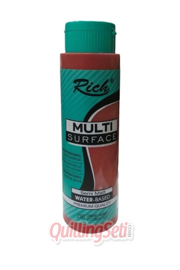 rich multi surface akrilik boya 500 cc 2160 osmanlı kırmızı renk akrilik hobi boyası, syf8682374111876, rich multi surface akrilik boya 500 ml, Rich