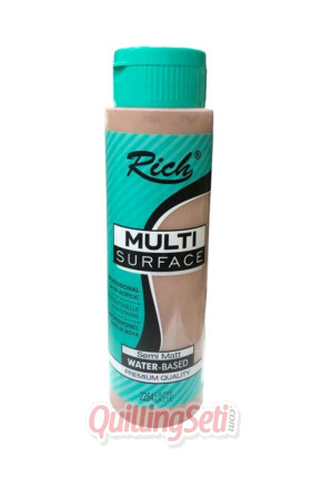 Rich Multi Surface Akrilik Boya 500 cc 2254 Latte Renk Akrilik Hobi Boyası