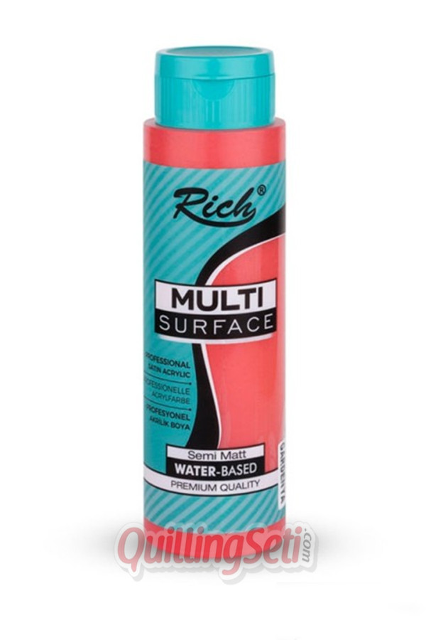 rich multi surface akrilik boya 500 cc 2296 gardenya renk akrilik hobi boyası, 8682374038906, rich multi surface akrilik boya 500 ml, Rich