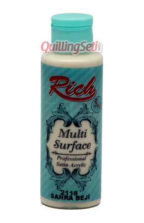 Rich Multi Surface 120 cc Akrilik Boya - Rich Sahra Beji 2118 Hobi Boyası