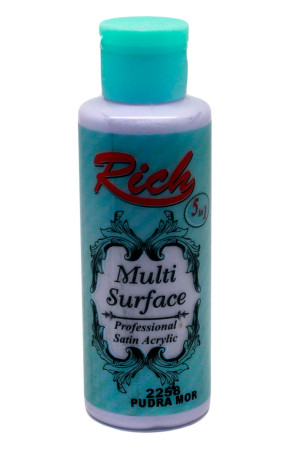 Rich Multi Surface 120 cc Akrilik Boya - Rich Pudra Mor 2258 Hobi Boyası