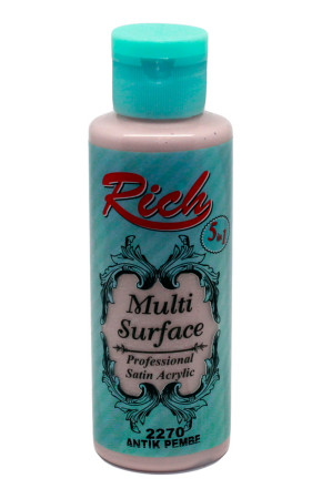 Rich Multi Surface 120 cc Akrilik Boya - Rich Antik Pembe 2270 Hobi Boyası