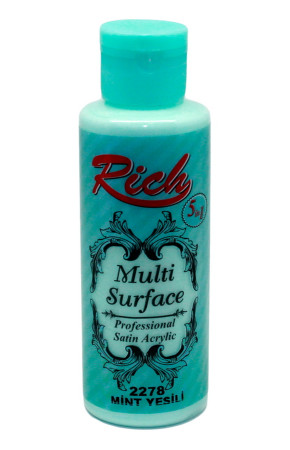 Rich Multi Surface 120 cc Akrilik Boya - Rich Mint Yeşili 2278 Hobi Boyası