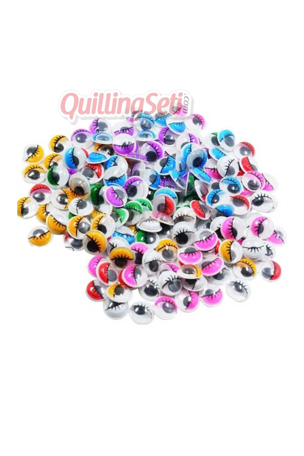 oynar göz  renkli 15 mm 2000 adetli, eser8681277130607, eğitim gereçleri, Quilling Seti