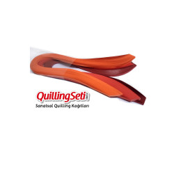 Turuncu, Kırmızı ve Koyu Kırmızı Quilling Kağıdı - 5mm 300'lü