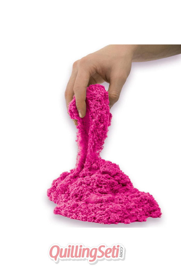 kinetik kum oyun kumu pembe renk, 500 gr, farklı renk seçenekleriyle eğlenceyi keşfedin!, 792868326070, kinetik kum, kinetic sand, Quilling Seti