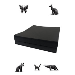 Quilling Seti Origami Kağıt Seti Siyah Renk 15X15cm 30lu Paket