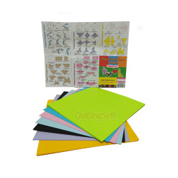 Origami kağıdı - Origami 20X20cm 30 Adetli Sade Düz Renkli Origami Kağıt Yapım Seti
