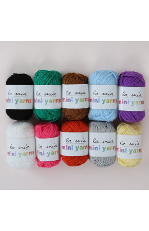 La Mia Mini Yarns 10 lu Paket 10gr Renkli El Örgü 